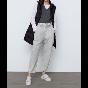 Zara baggy paperbag jeans
